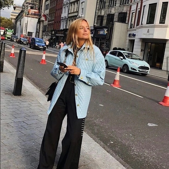 House of Sunny Mid Century Quilt Shirt Blue - Picture 2 of 11